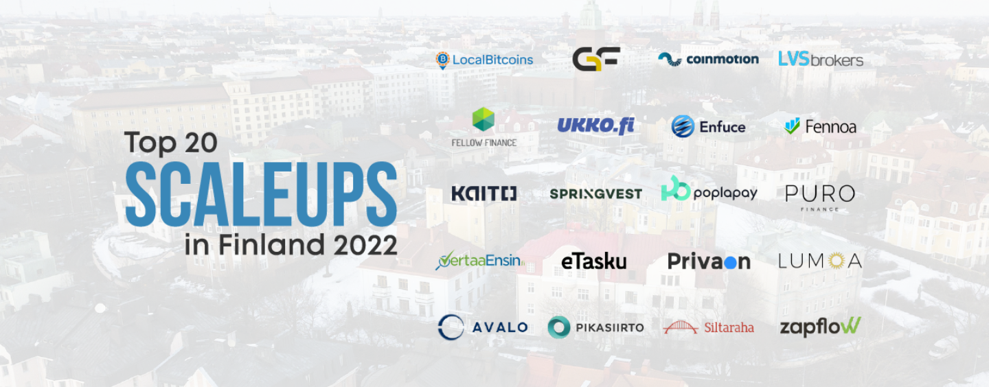 Top 20 Fintech Scaleups in Finland in 2022